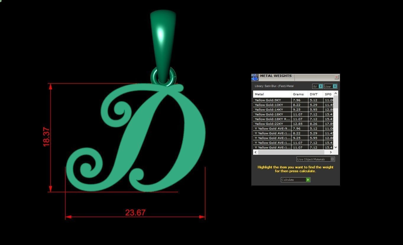 D Letter Version 3 3D print model_1