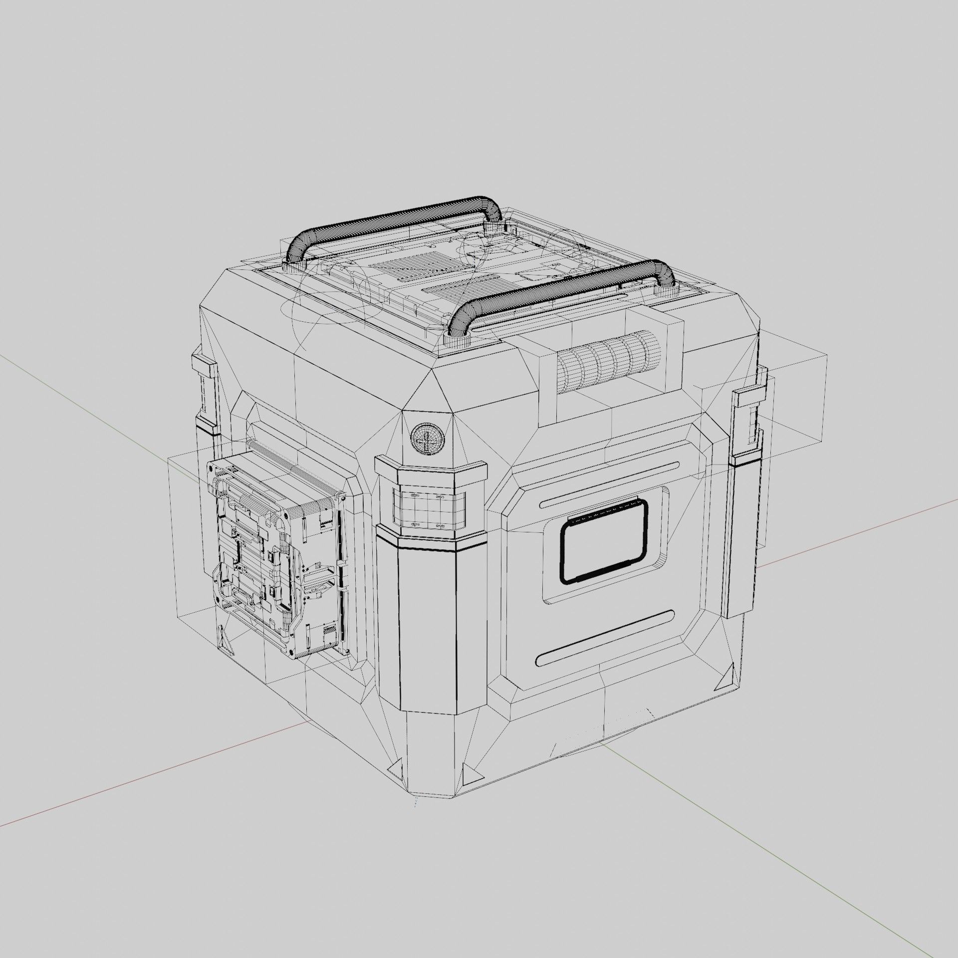 Sci-Fi Box Futuristic 3D model_6