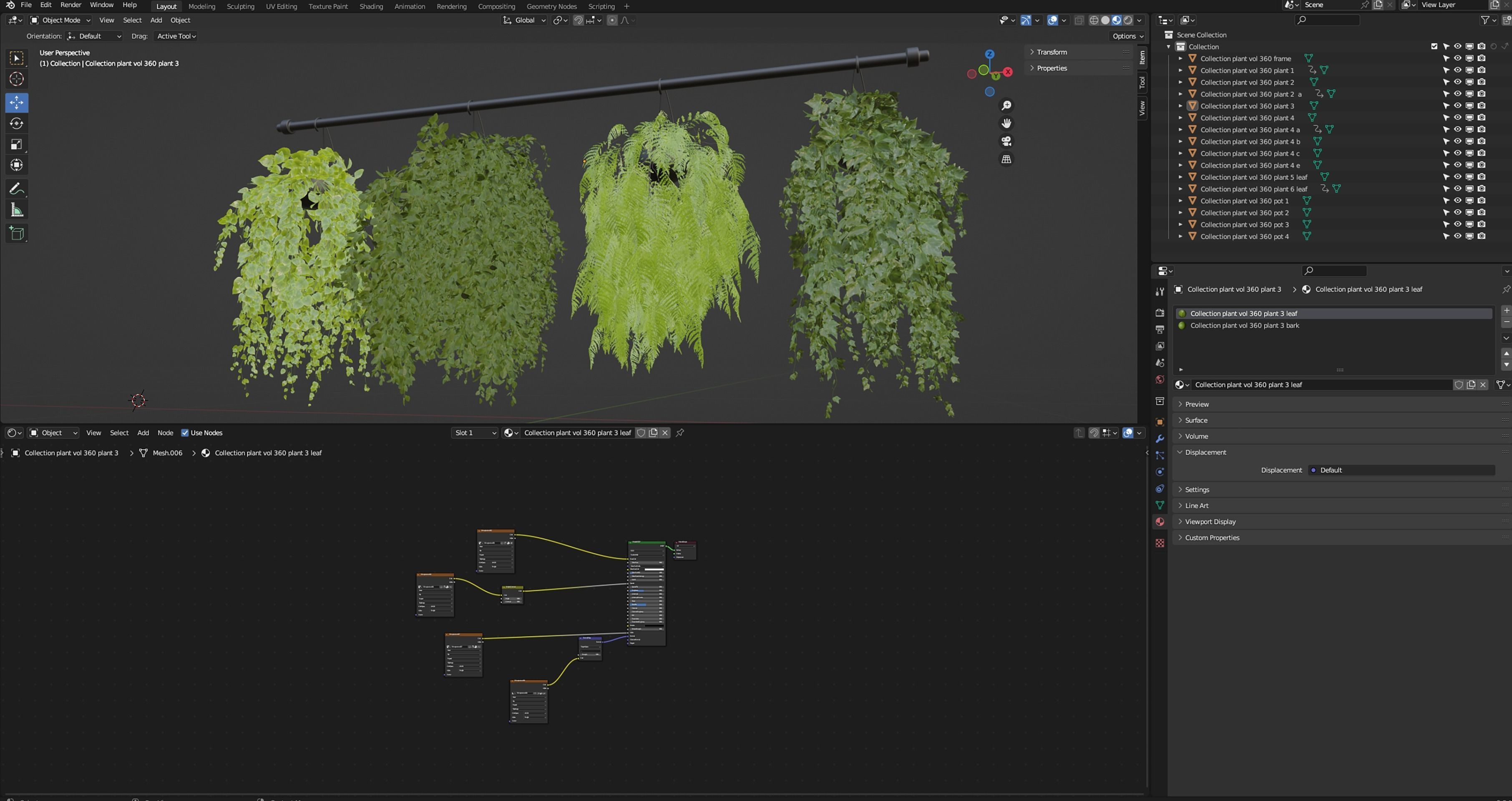 Collection plant vol 360  - blender model  3D model_6