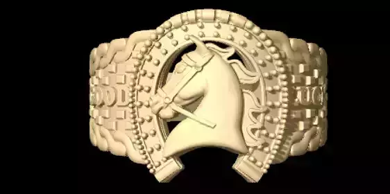 Majestic Stallion Diamond Horse Ring