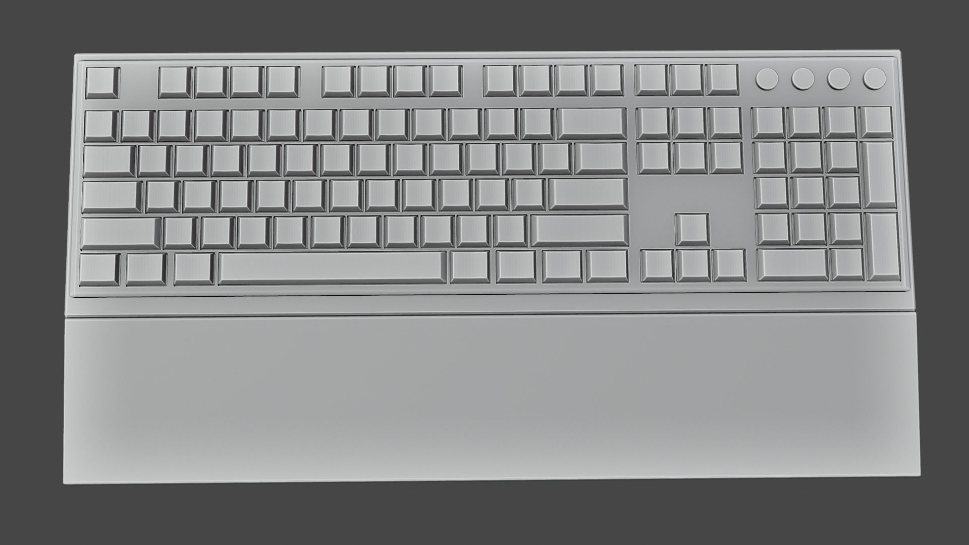 Generic Gamer Keyboard Low-poly 3D model_3