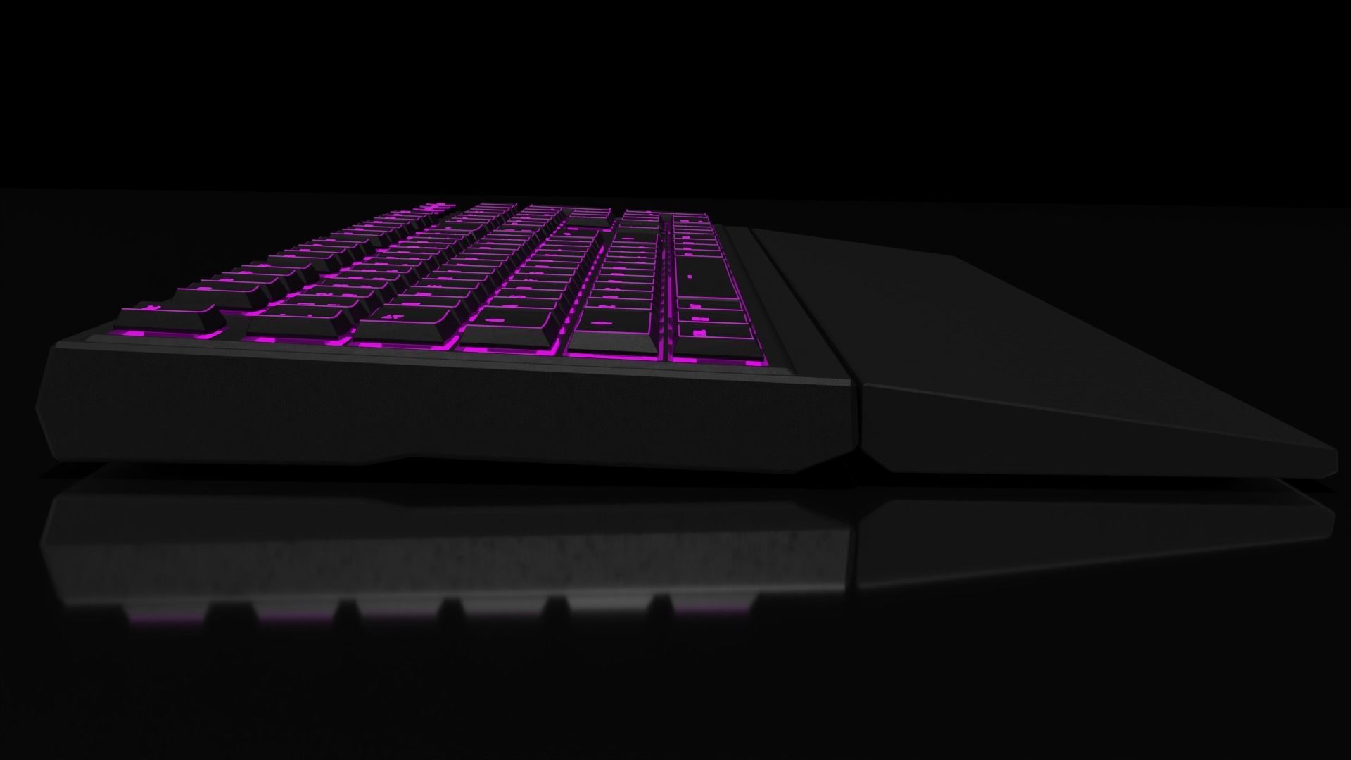 Generic Gamer Keyboard Low-poly 3D model_2