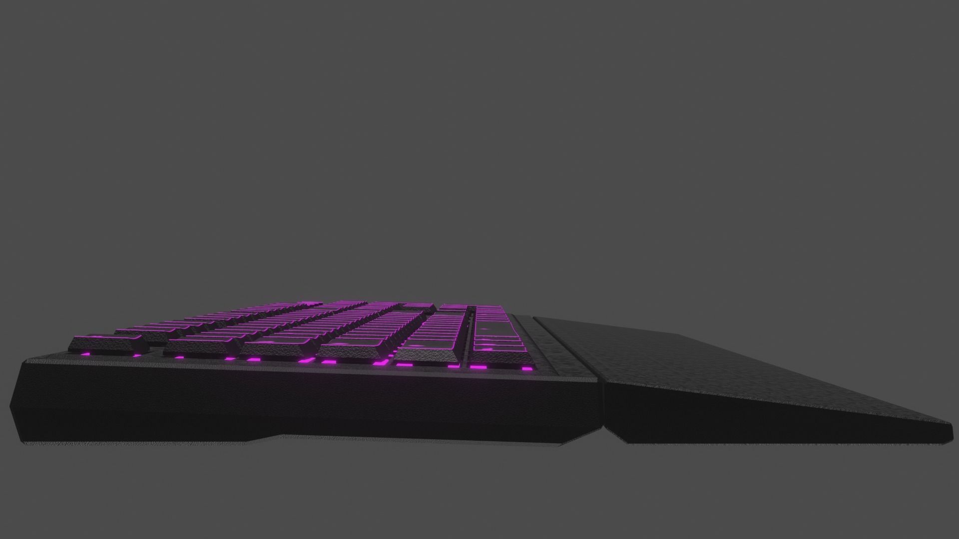 Generic Gamer Keyboard Low-poly 3D model_10