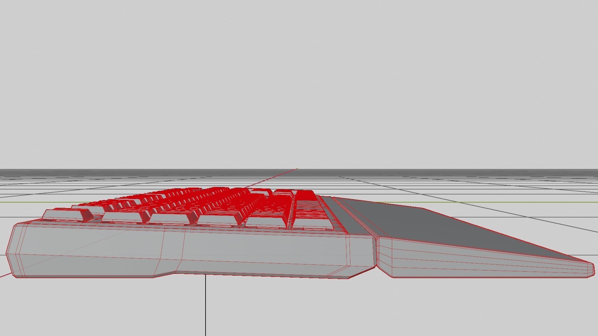 Generic Gamer Keyboard Low-poly 3D model_22