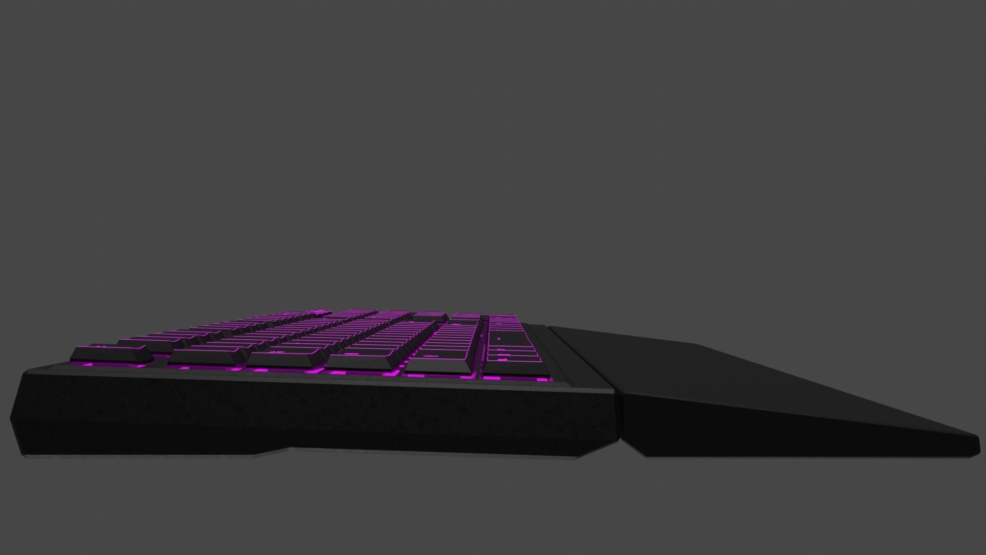Generic Gamer Keyboard Low-poly 3D model_15