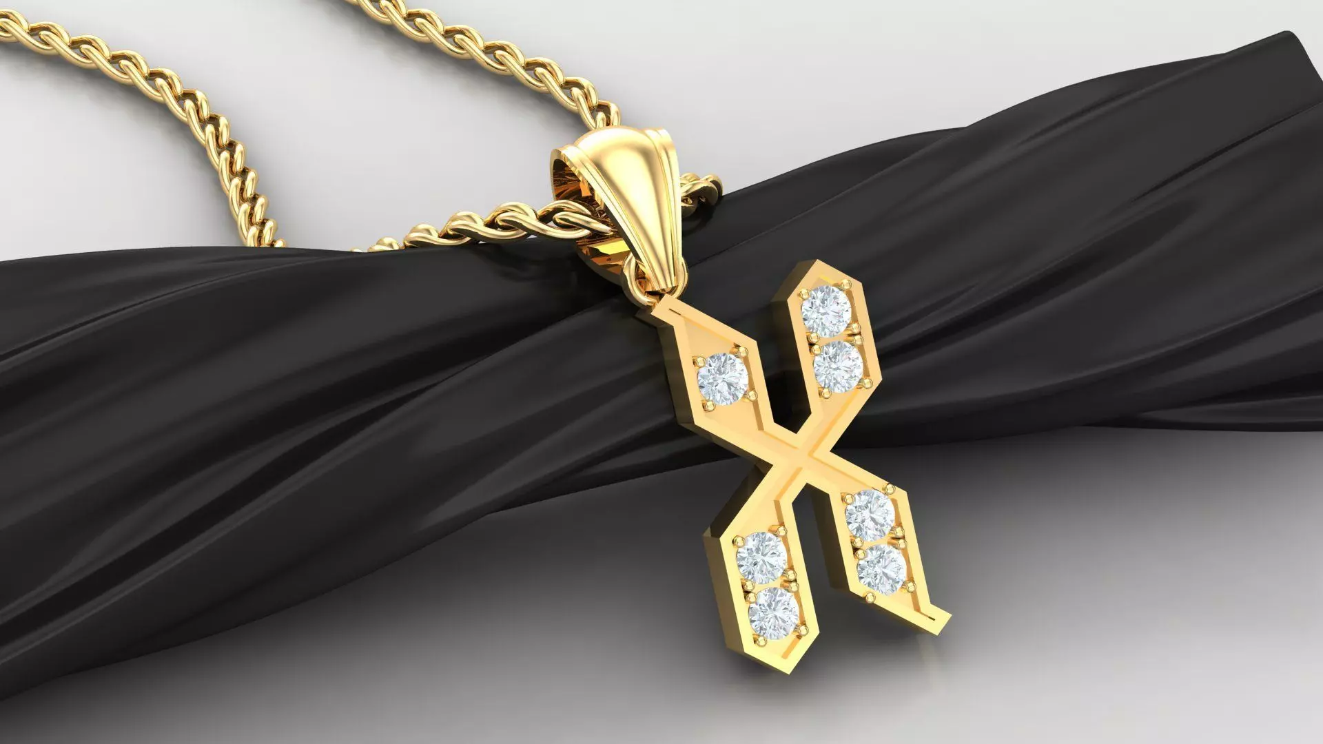 X Letter Pendant Alphabet Version 5 3D print model_0