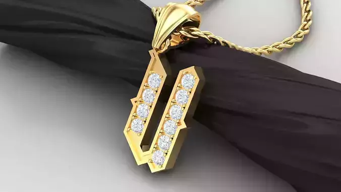 U Letter Pendant Alphabet Version 5