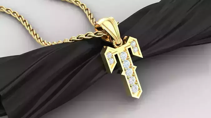 T Letter Pendant Alphabet Version 5 3D print model