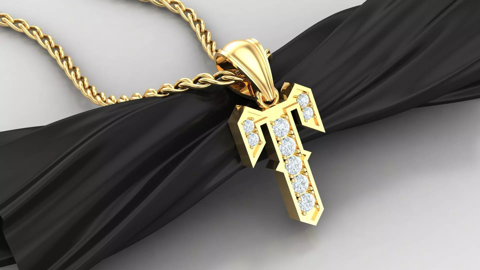 T Letter Pendant Alphabet Version 5 3D print model_0