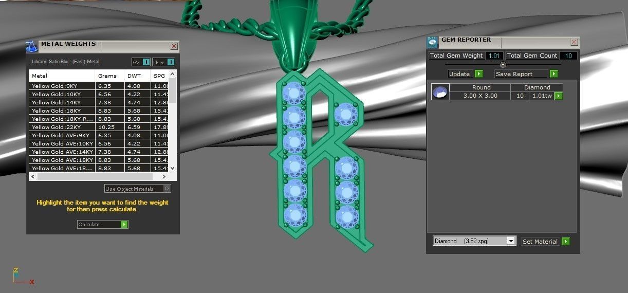 R Letter Pendant Alphabet Version 5 3D print model_1