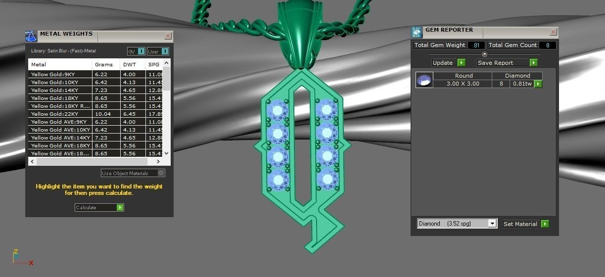 Q Letter Pendant Alphabet Version 5 3D print model_1