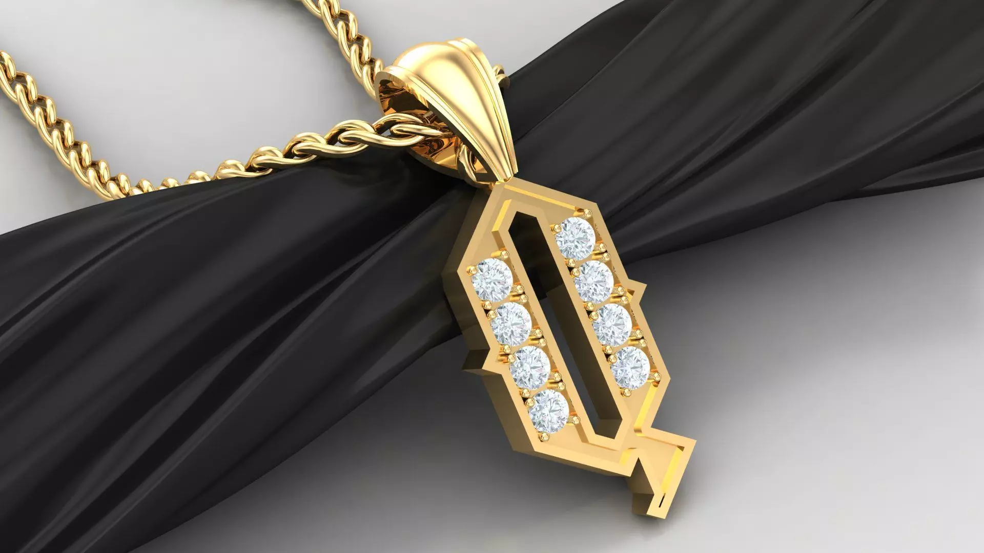 Q Letter Pendant Alphabet Version 5 3D print model_0