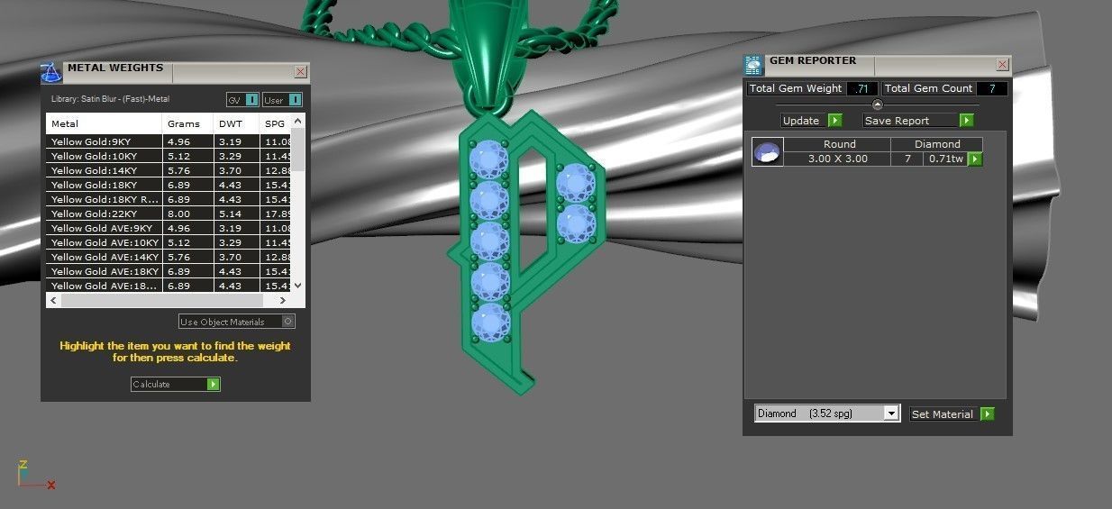 P Letter Pendant Alphabet Version 5 3D print model_1