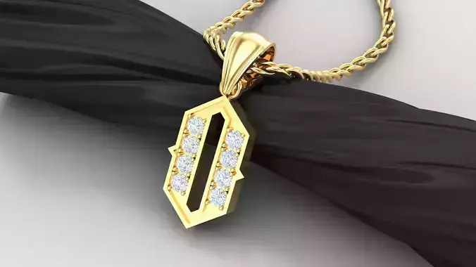 O Letter Pendant Alphabet Version 5 3D print model