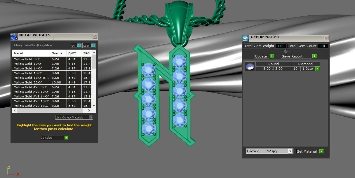 N Letter Pendant Alphabet Version 5 3D print model_1