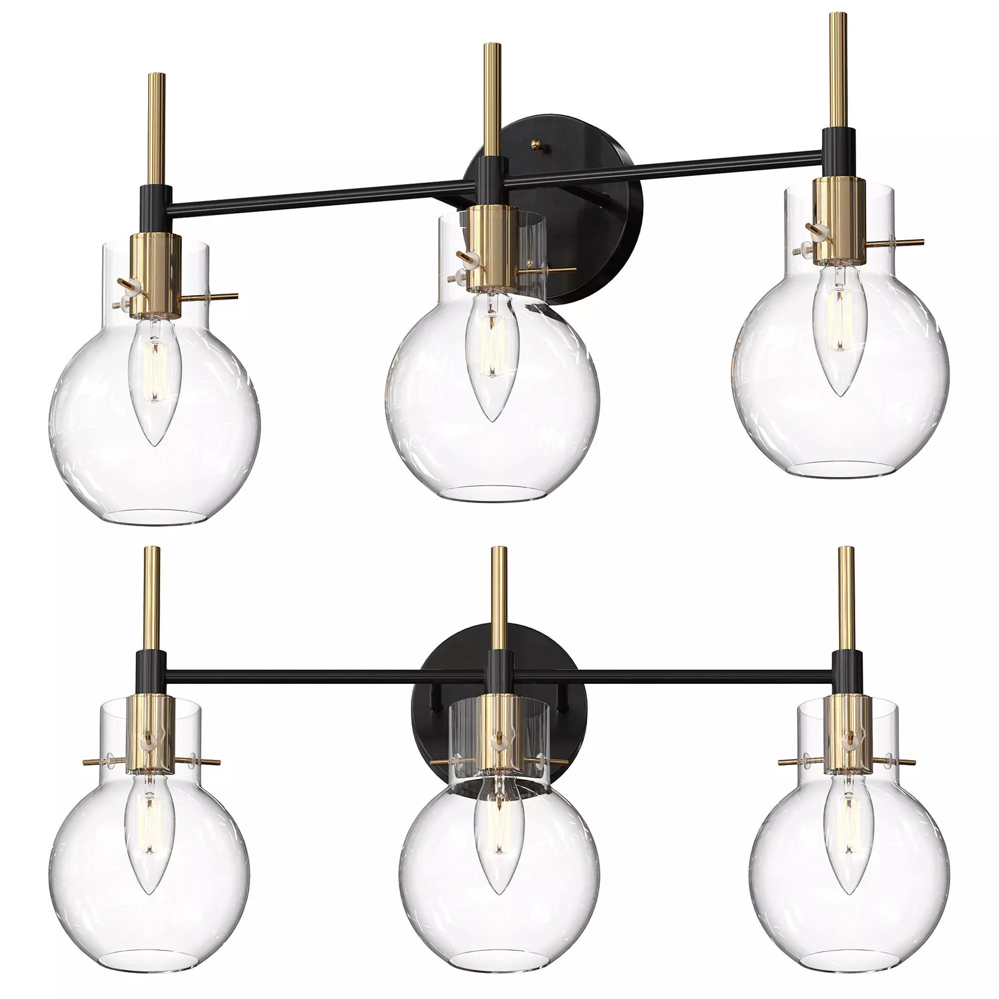 Satilla 3 Vanity Light 3D model_0