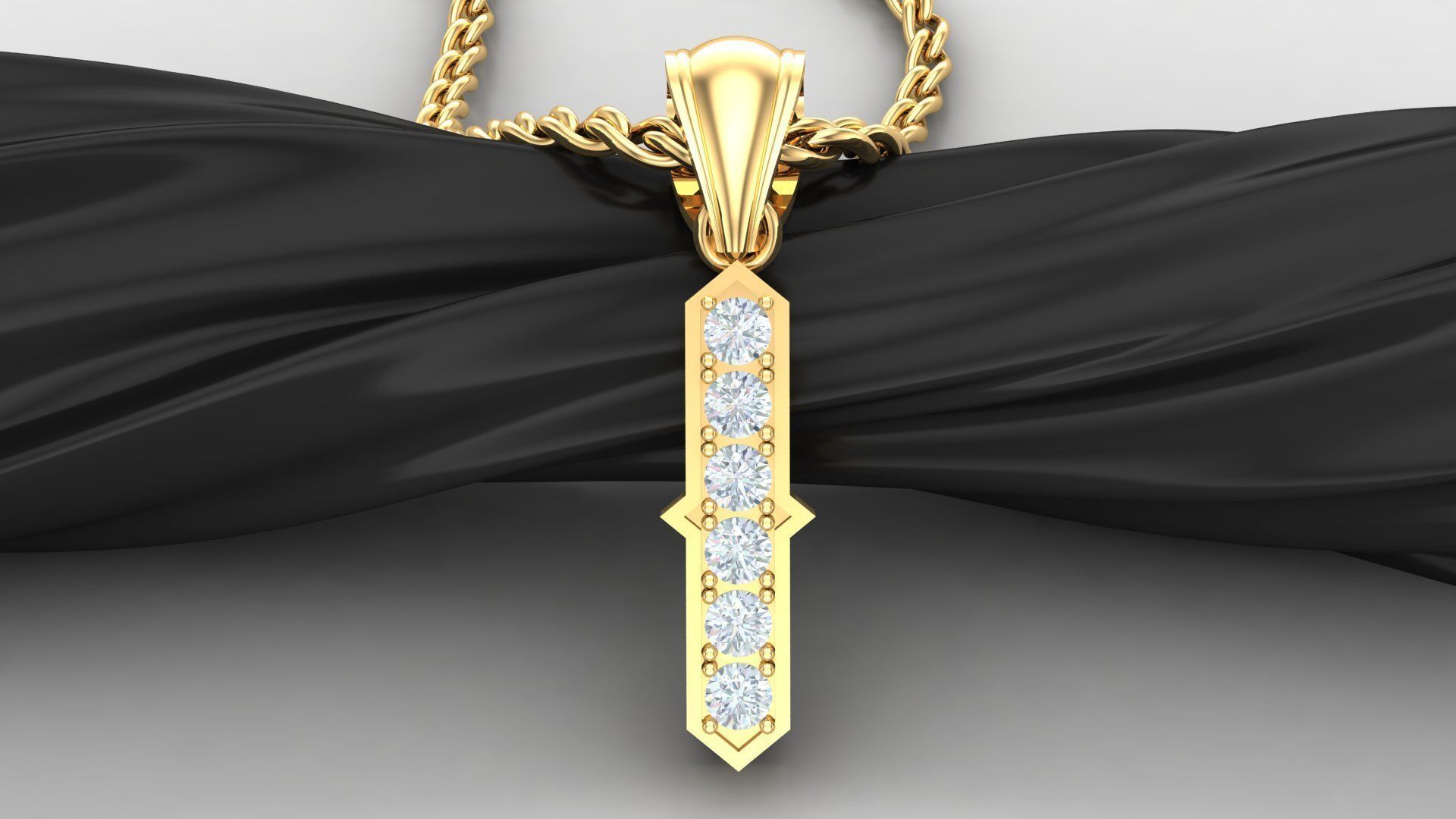 I Letter Pendant Alphabet Version 5 3D print model_4