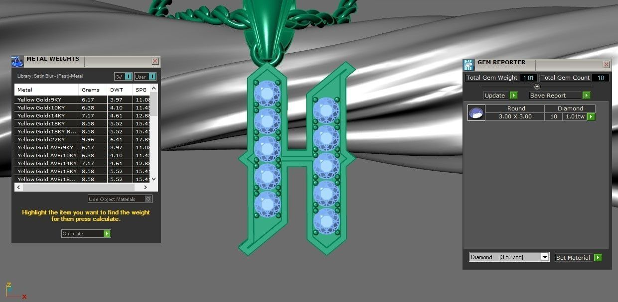 H Letter Pendant Alphabet Version 5 3D print model_4