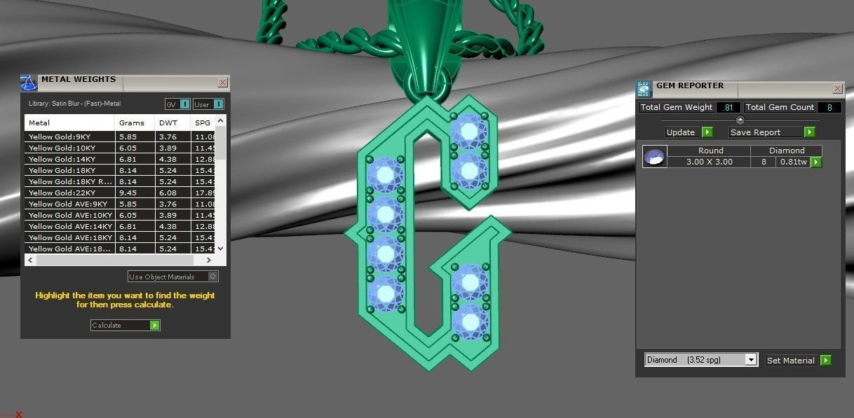 G Letter Pendant Alphabet Version 5 3D print model_4