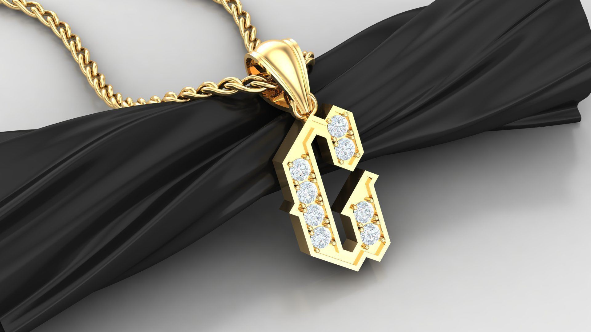 G Letter Pendant Alphabet Version 5 3D print model_2