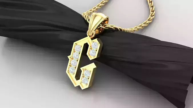 G Letter Pendant Alphabet Version 5 3D print model