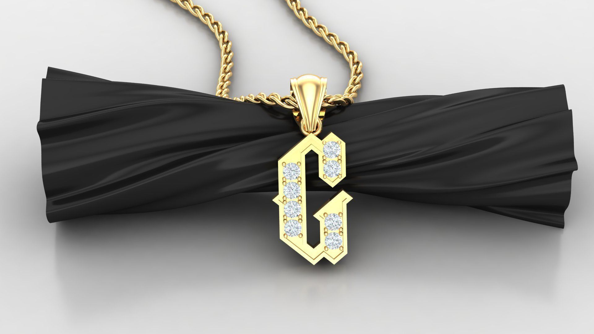 G Letter Pendant Alphabet Version 5 3D print model_1