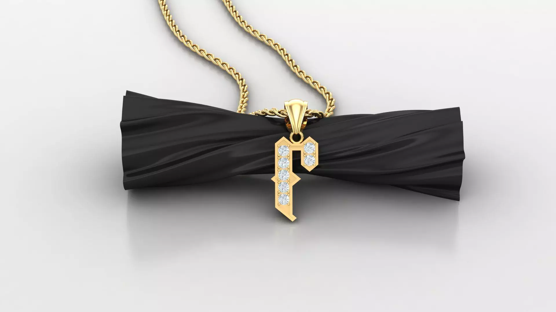 F Letter Pendant Alphabet Version 5 3D print model_0