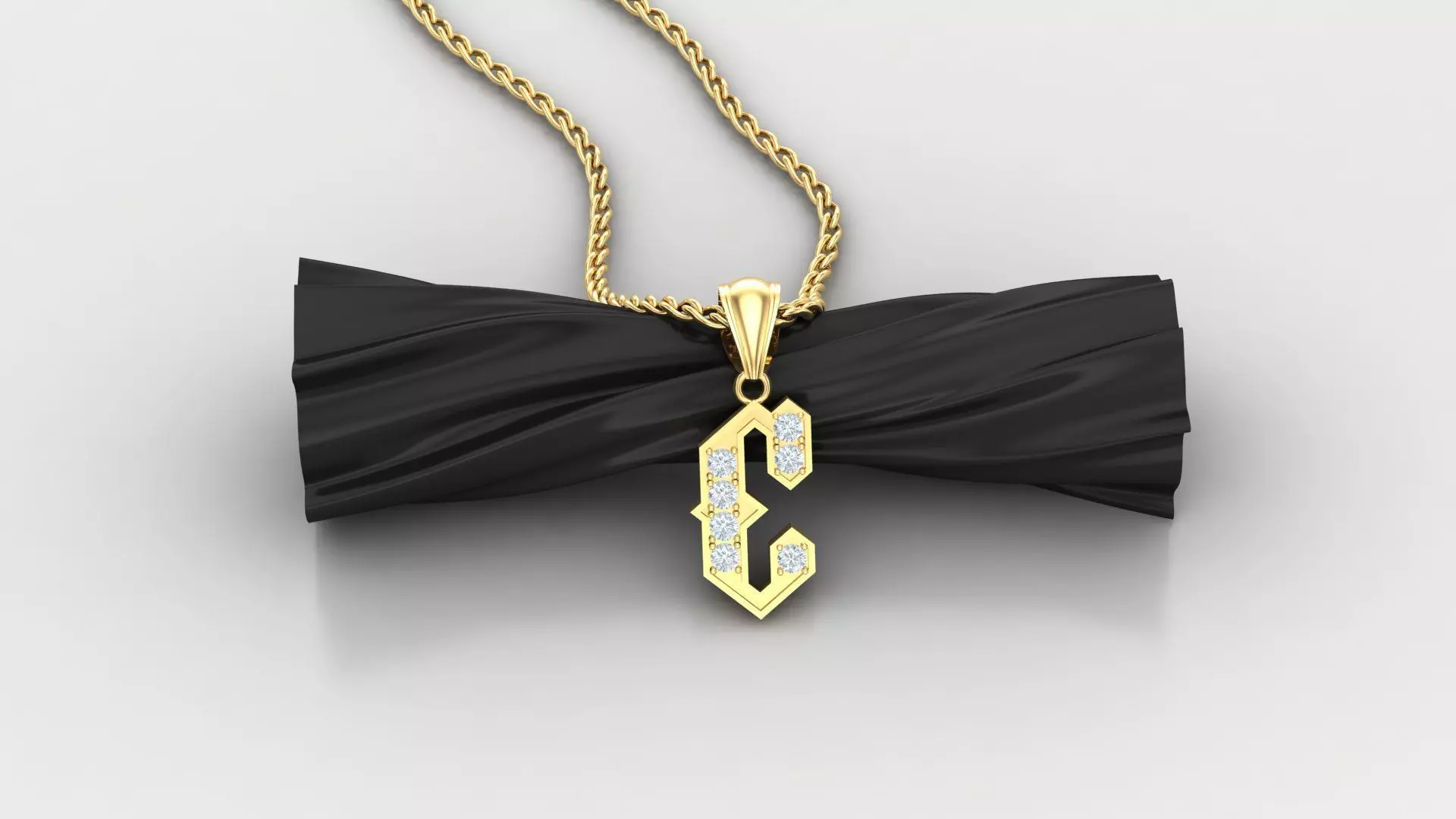 E Letter Pendant Alphabet Version 5 3D print model_0