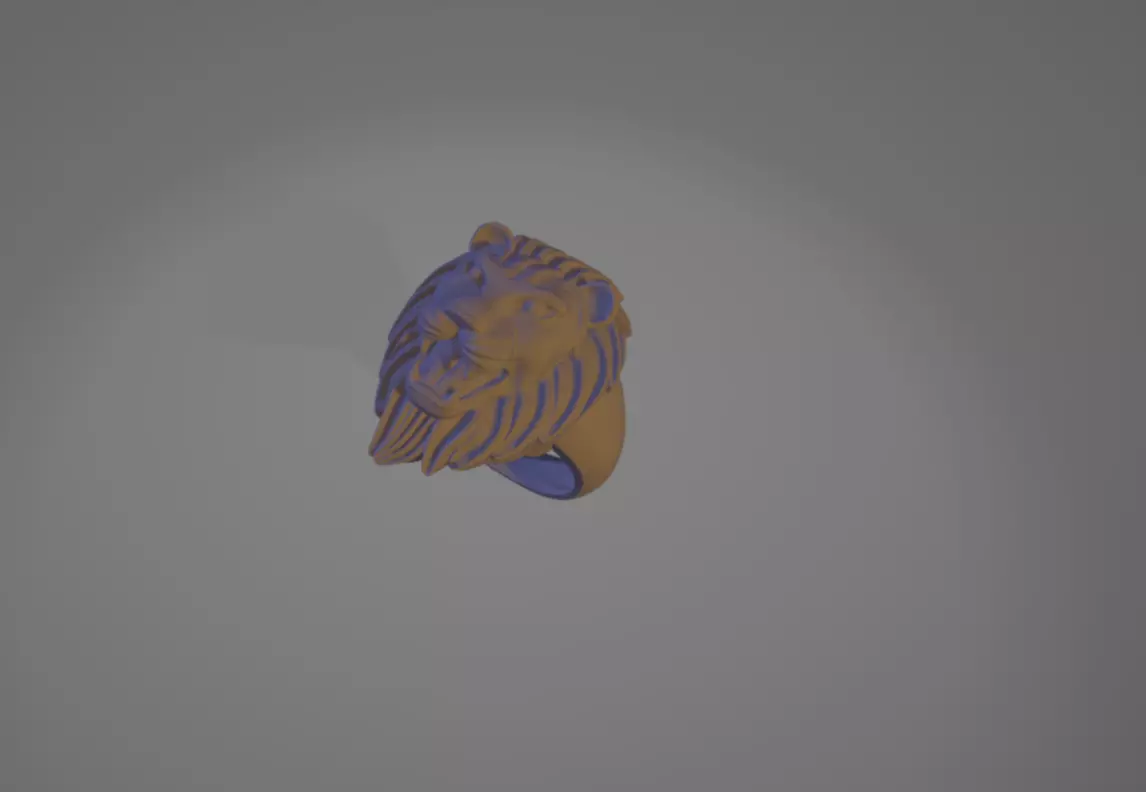 Lion Ring  3D print model_0