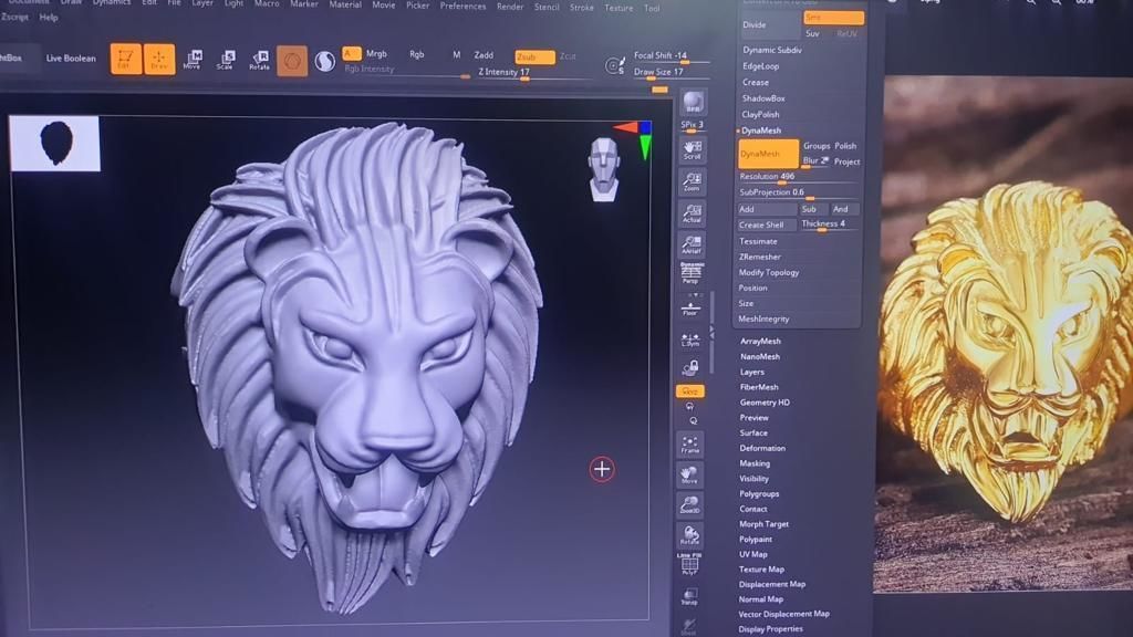 Lion Ring  3D print model_2