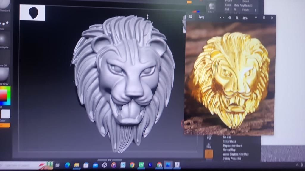 Lion Ring  3D print model_3