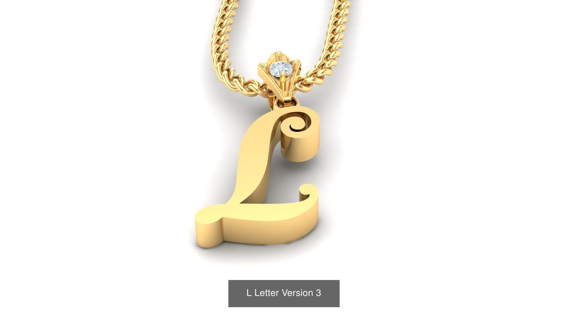 Album Alphabet Letter English Pendant Version 3 3D Model Collection_18