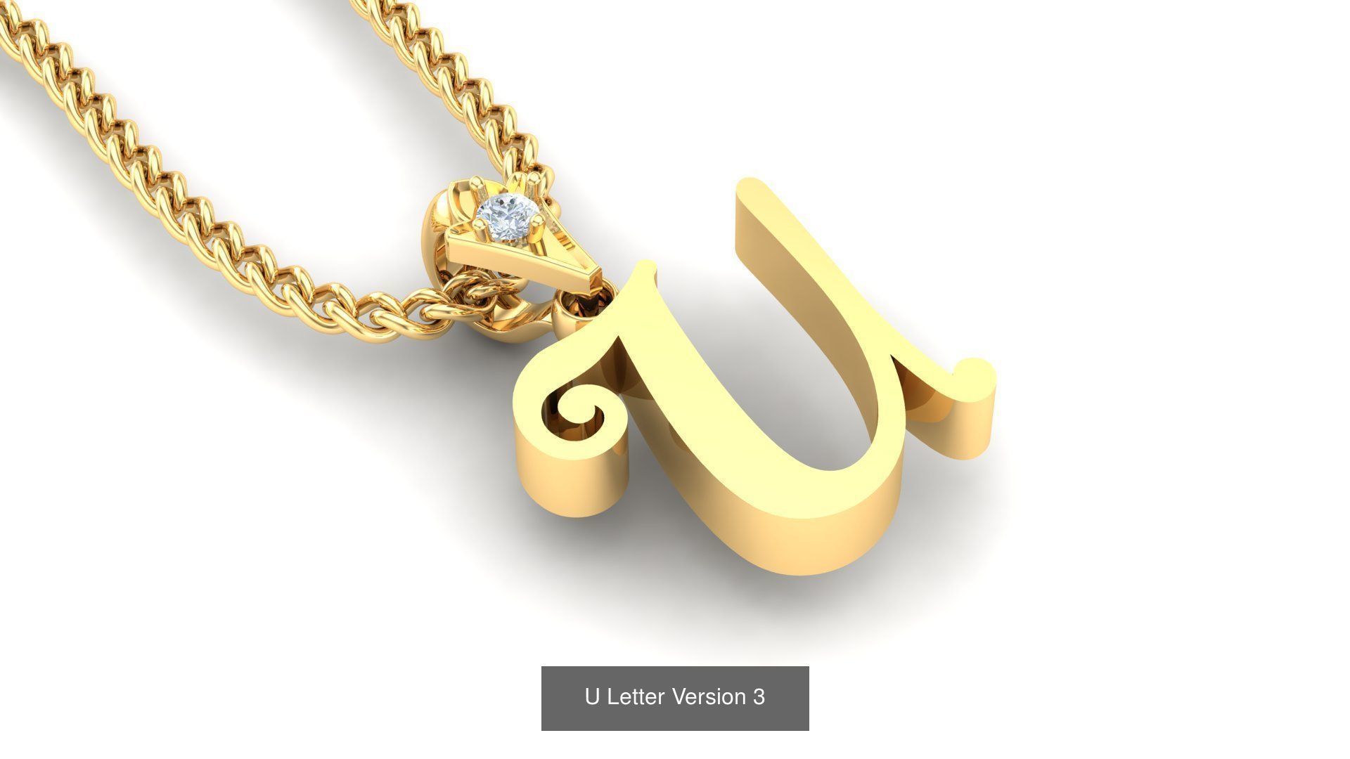 Album Alphabet Letter English Pendant Version 3 3D Model Collection_9