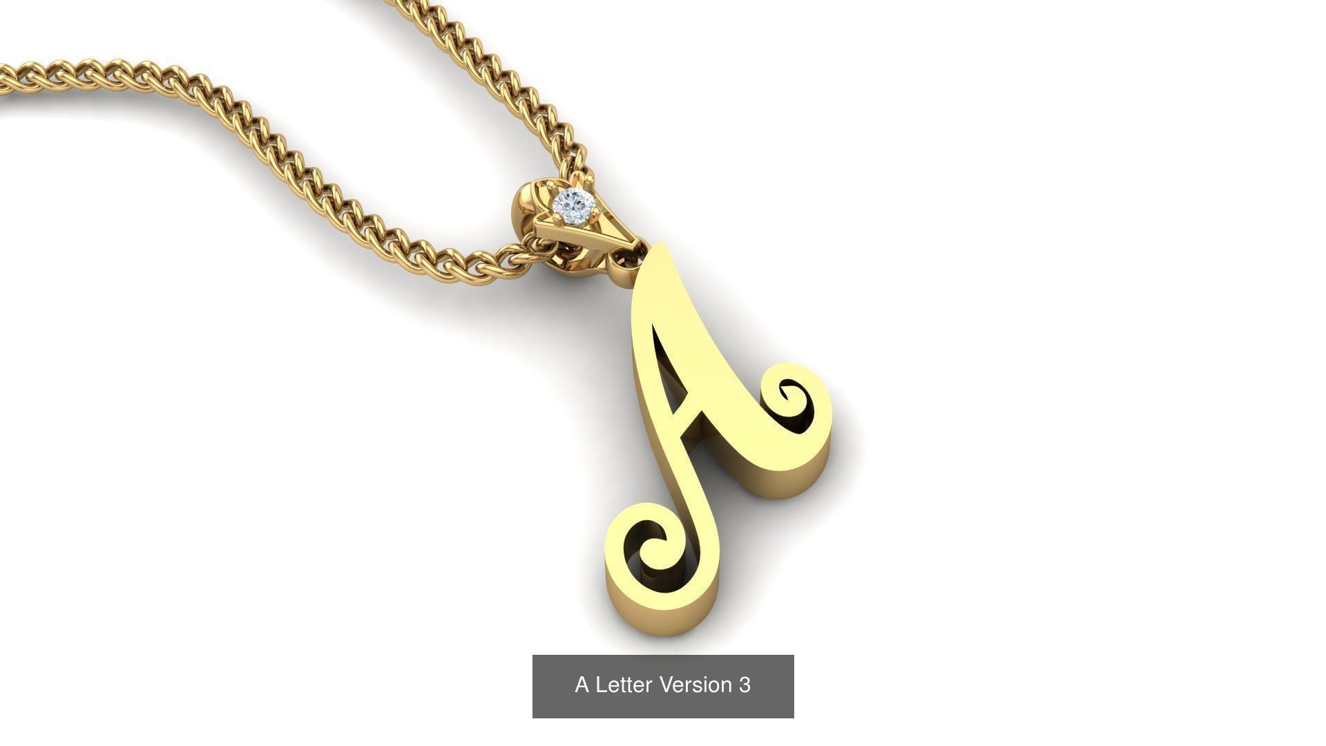 Album Alphabet Letter English Pendant Version 3 3D Model Collection_29