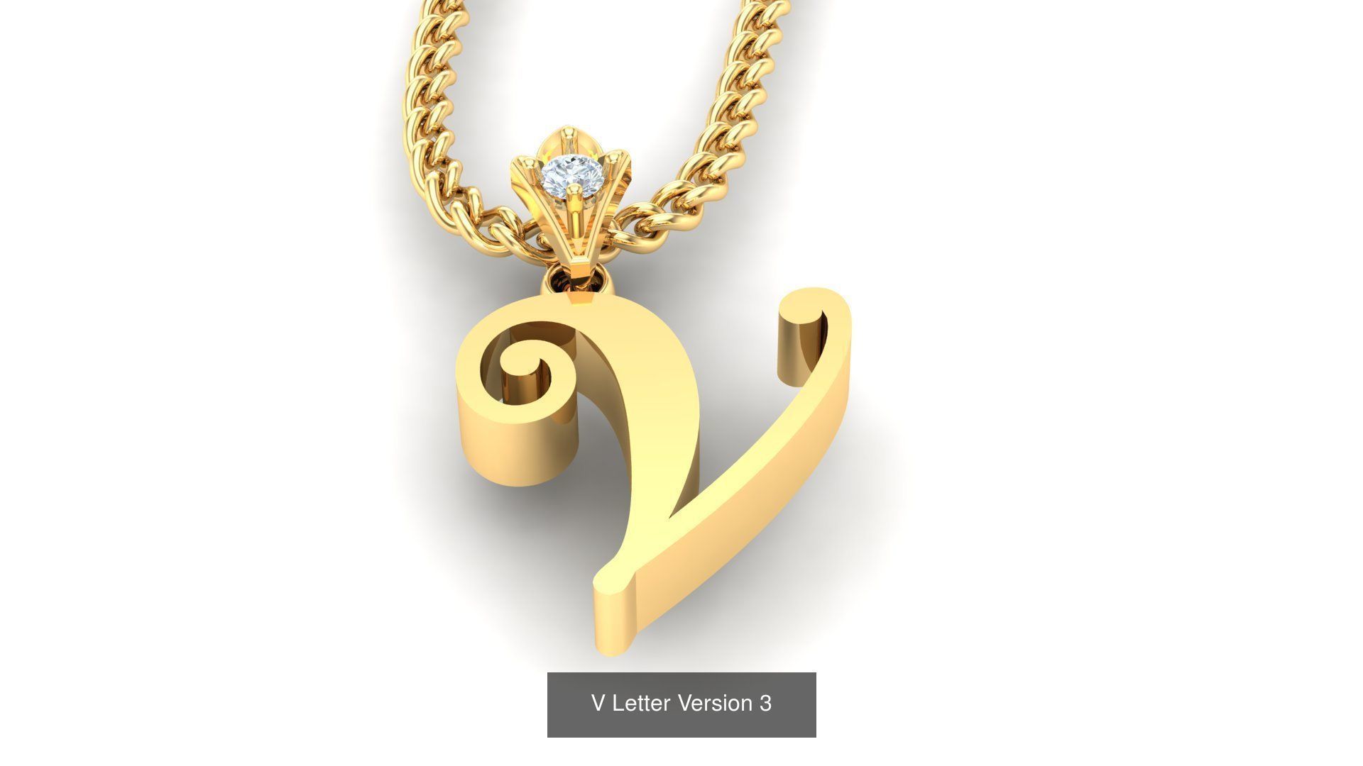 Album Alphabet Letter English Pendant Version 3 3D Model Collection_8
