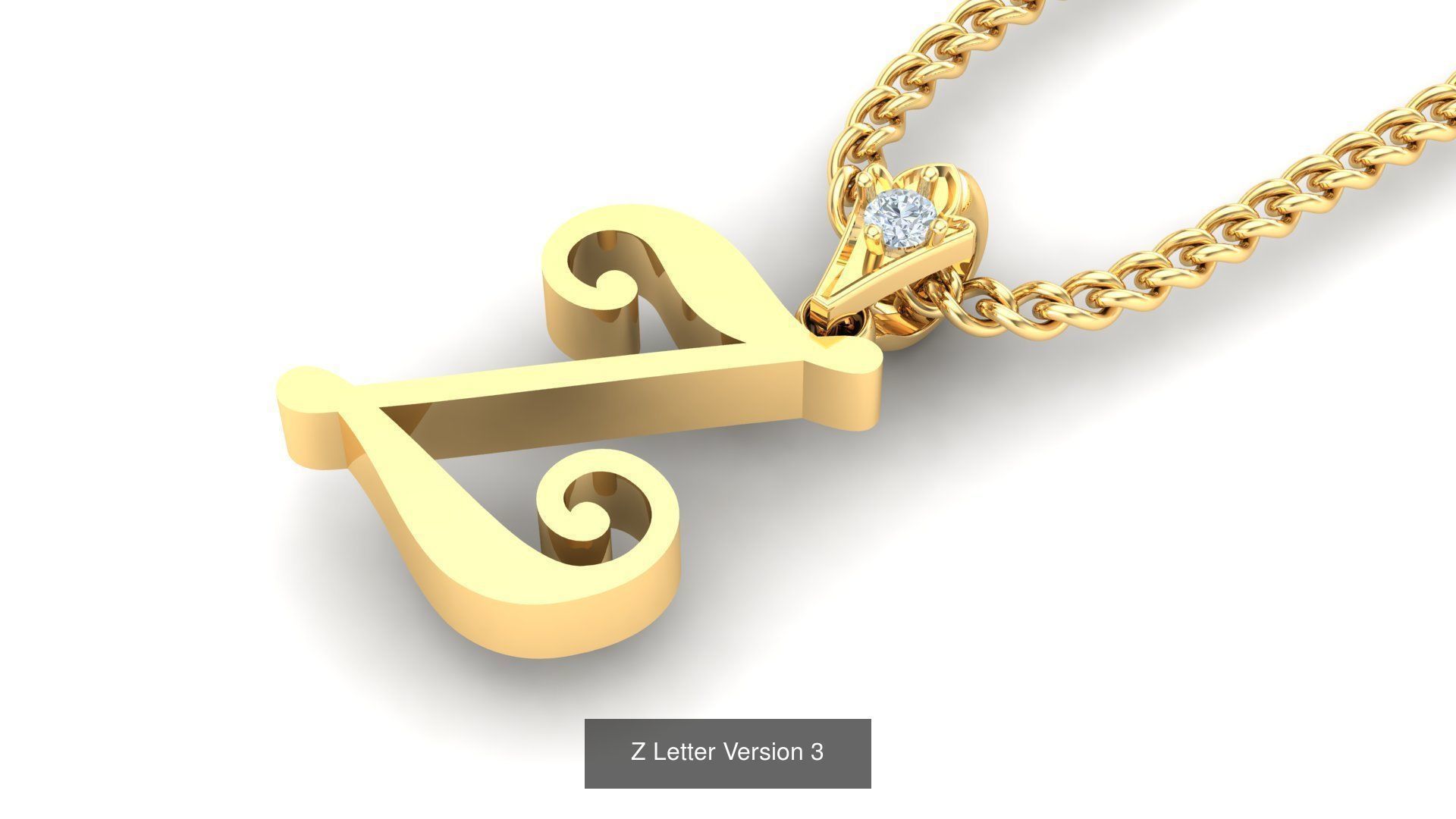 Album Alphabet Letter English Pendant Version 3 3D Model Collection_4