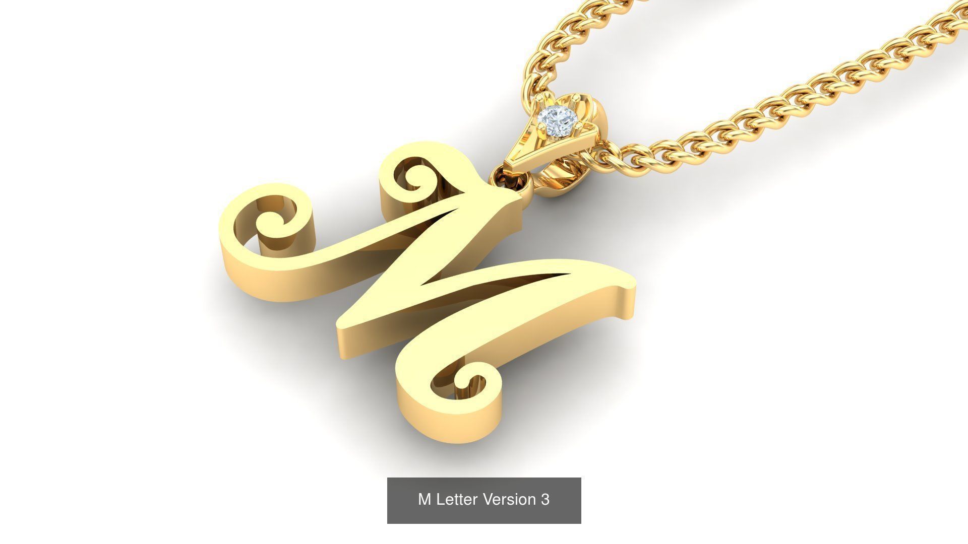 Album Alphabet Letter English Pendant Version 3 3D Model Collection_17