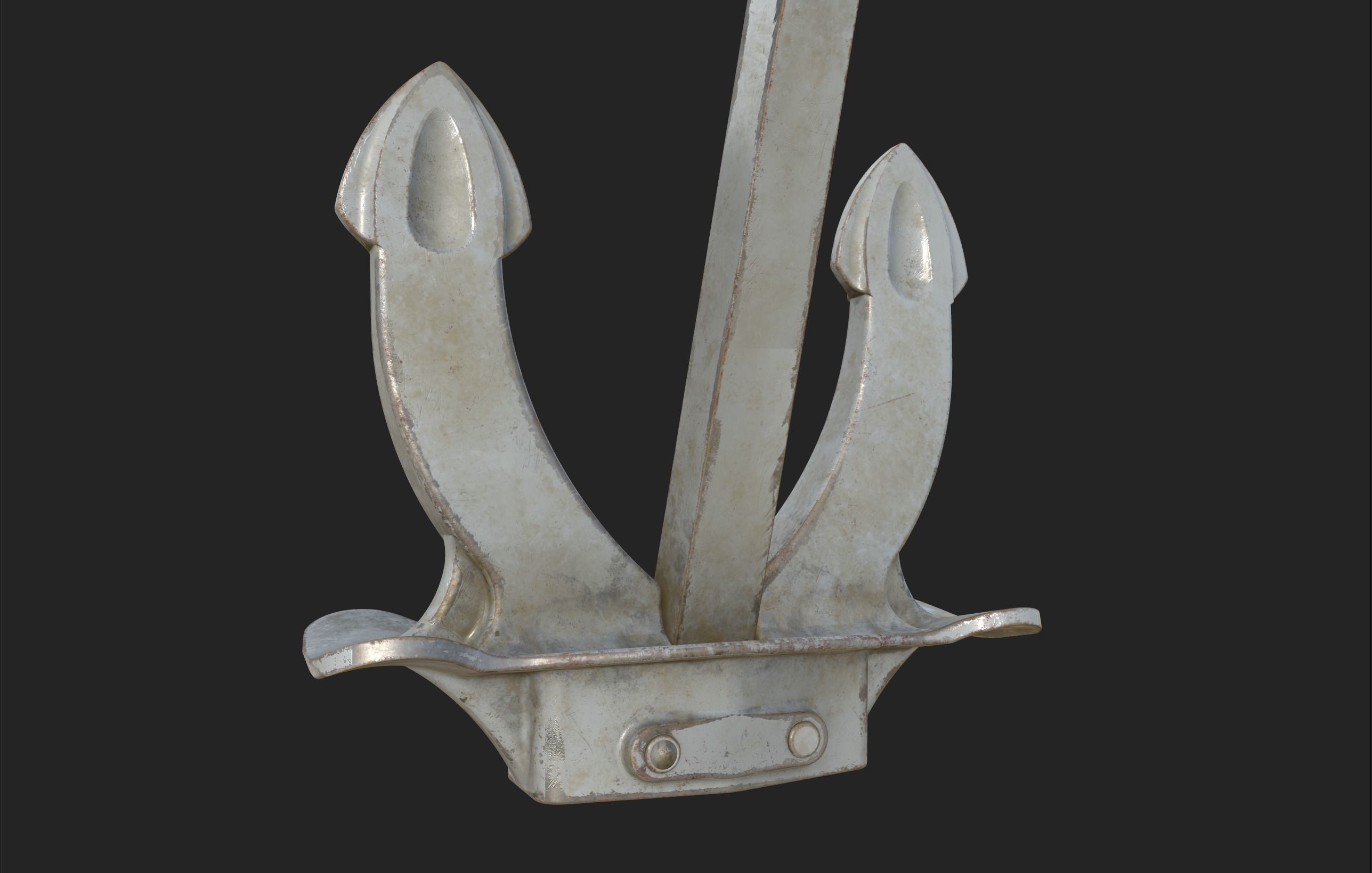 PBR 3D Model Props - Old Ship Anchor 3D model_8