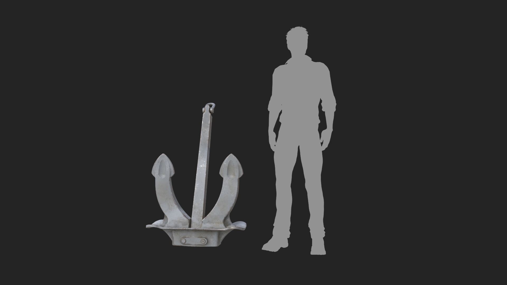 PBR 3D Model Props - Old Ship Anchor 3D model_2
