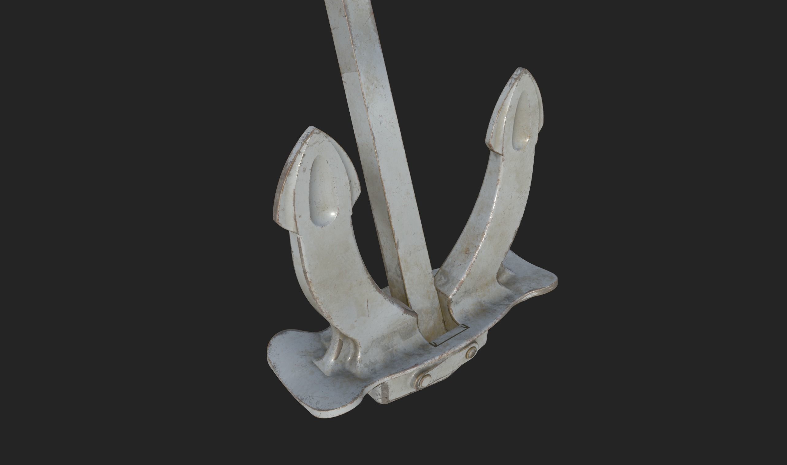 PBR 3D Model Props - Old Ship Anchor 3D model_12