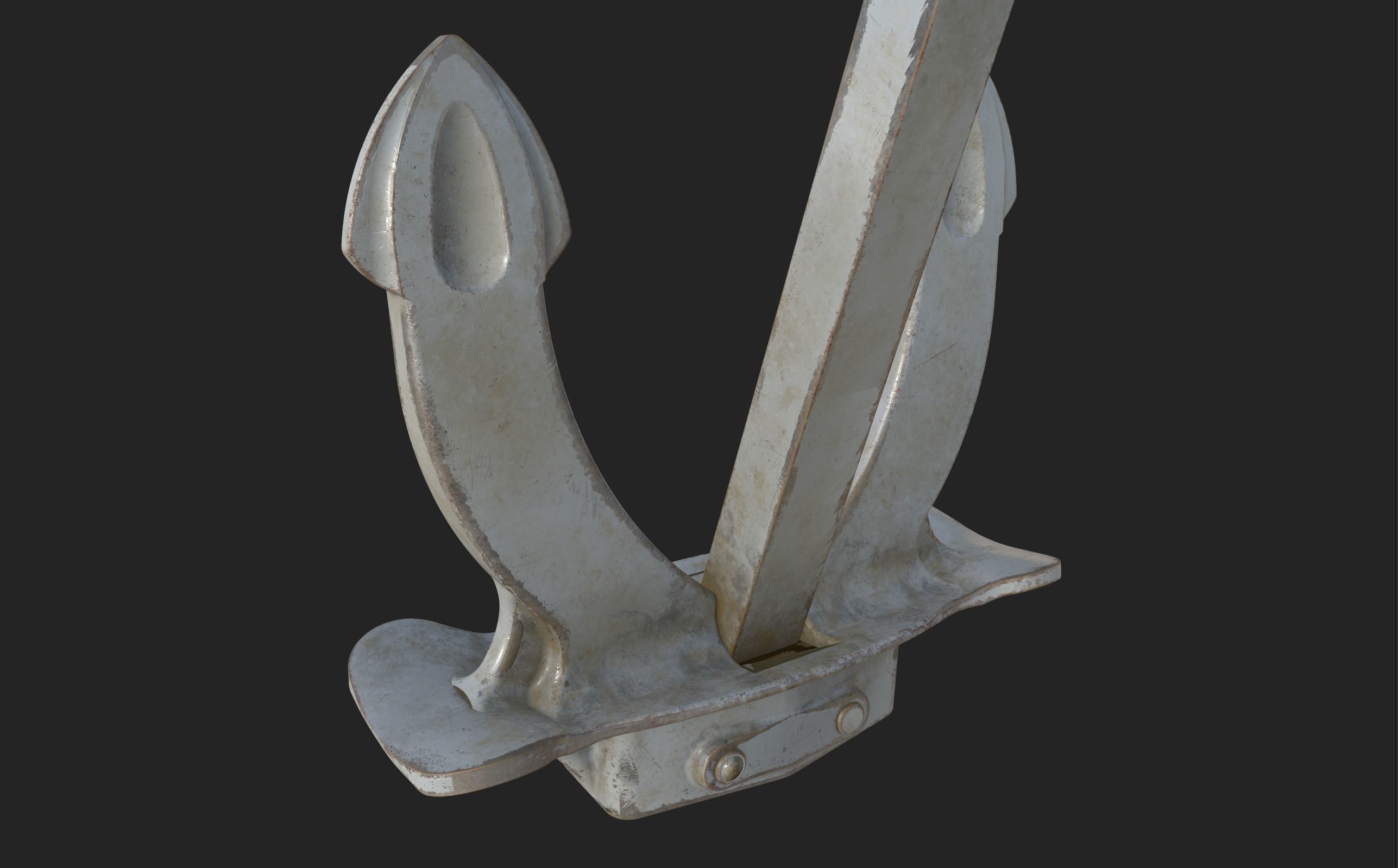 PBR 3D Model Props - Old Ship Anchor 3D model_15