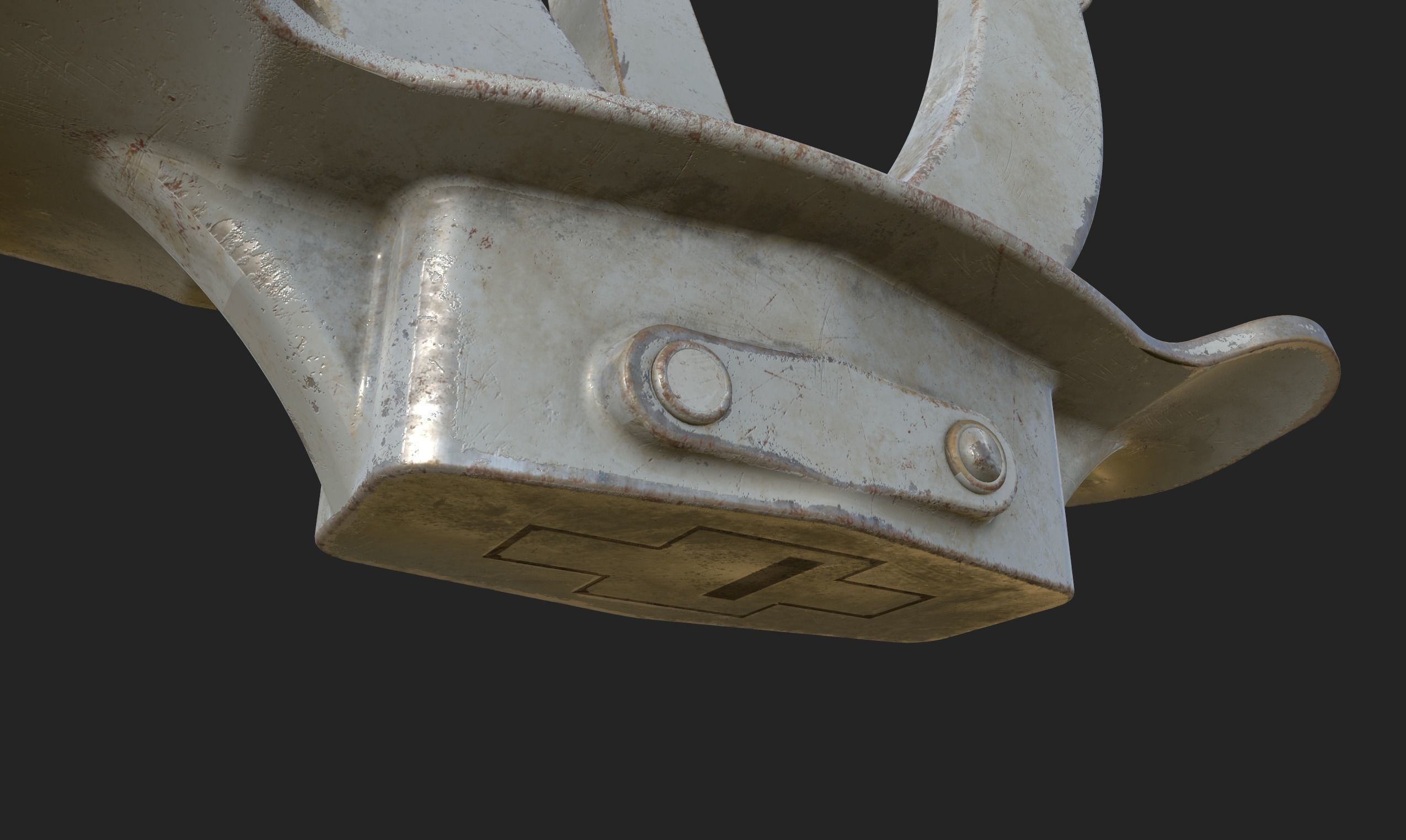 PBR 3D Model Props - Old Ship Anchor 3D model_4