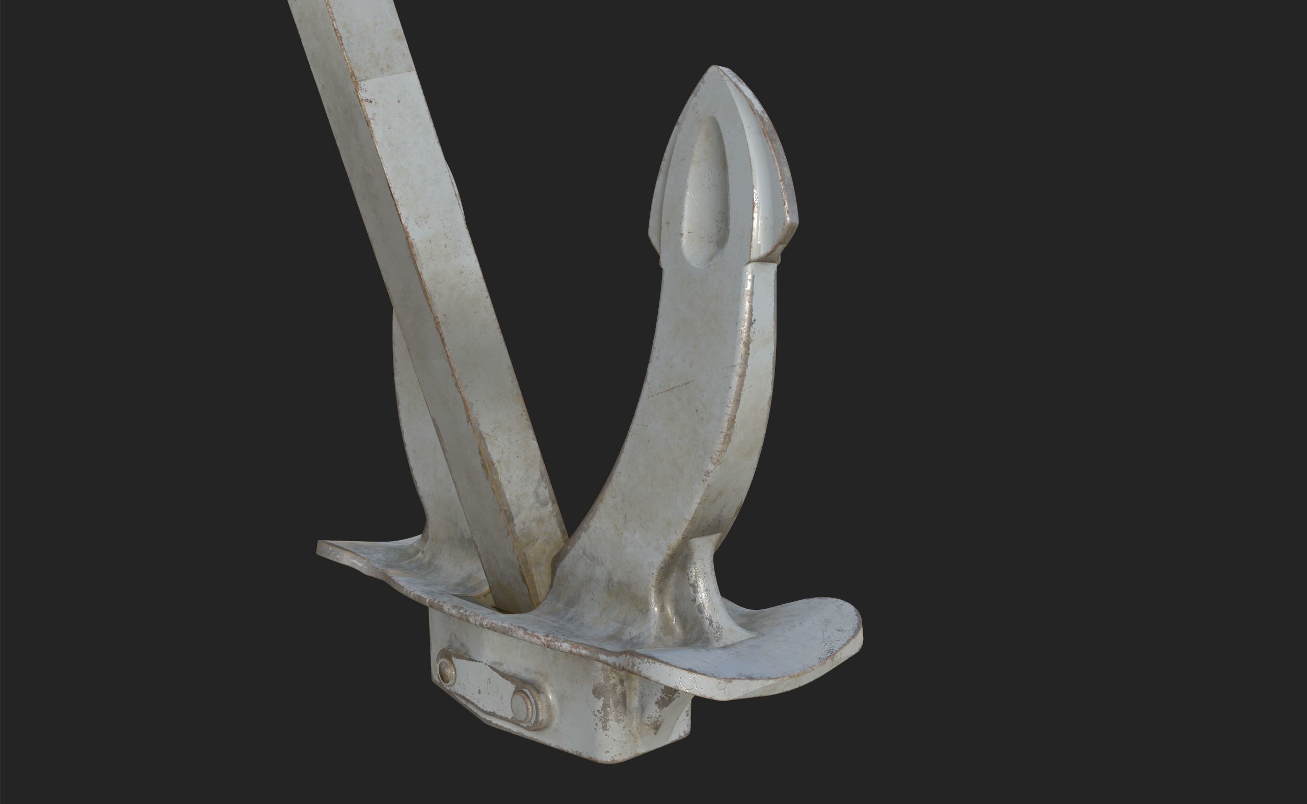 PBR 3D Model Props - Old Ship Anchor 3D model_10