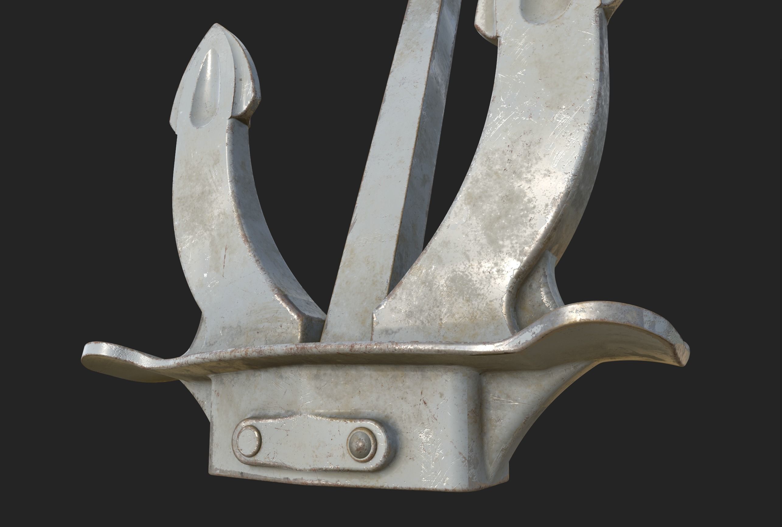 PBR 3D Model Props - Old Ship Anchor 3D model_3