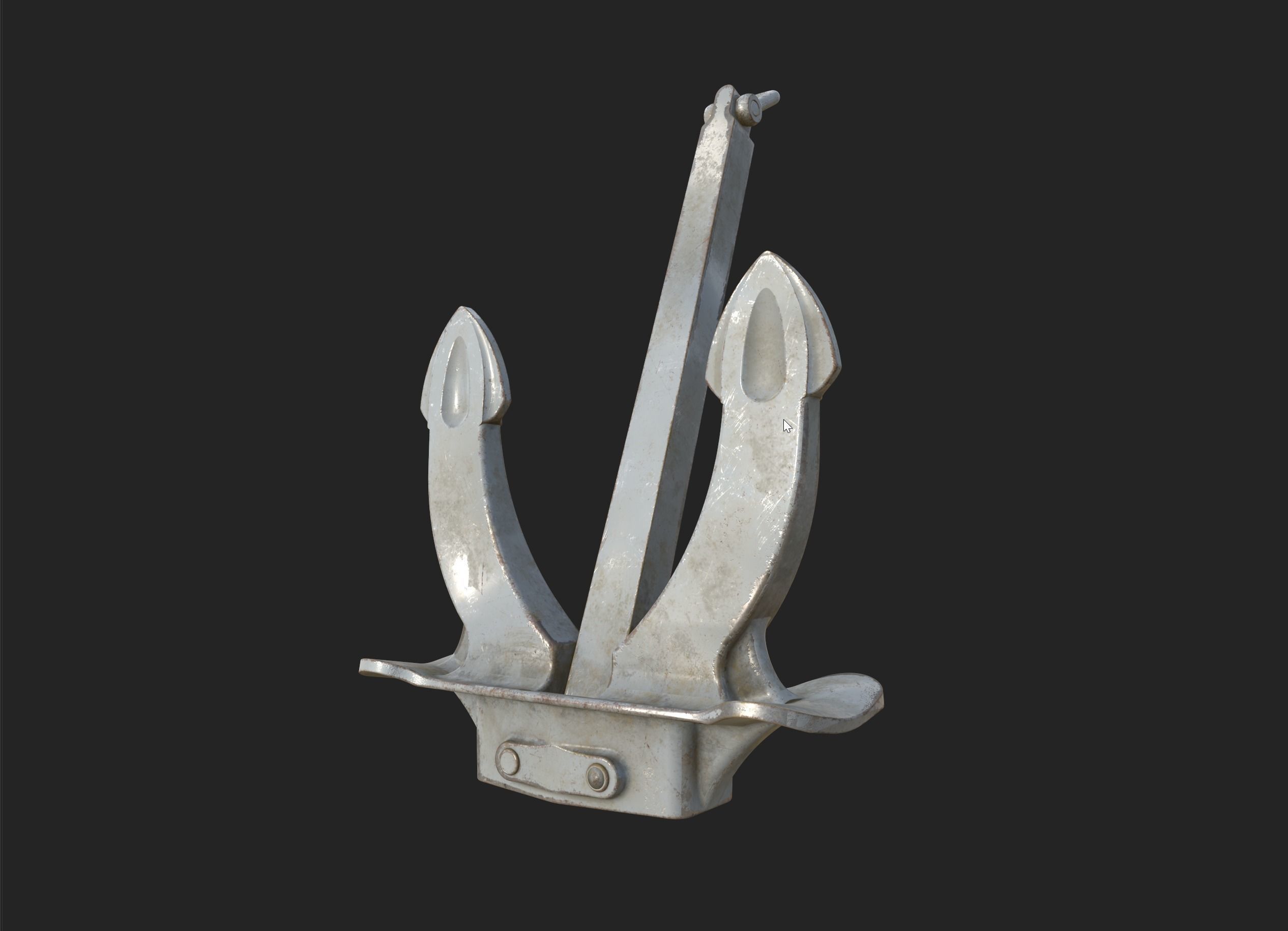 PBR 3D Model Props - Old Ship Anchor 3D model_17