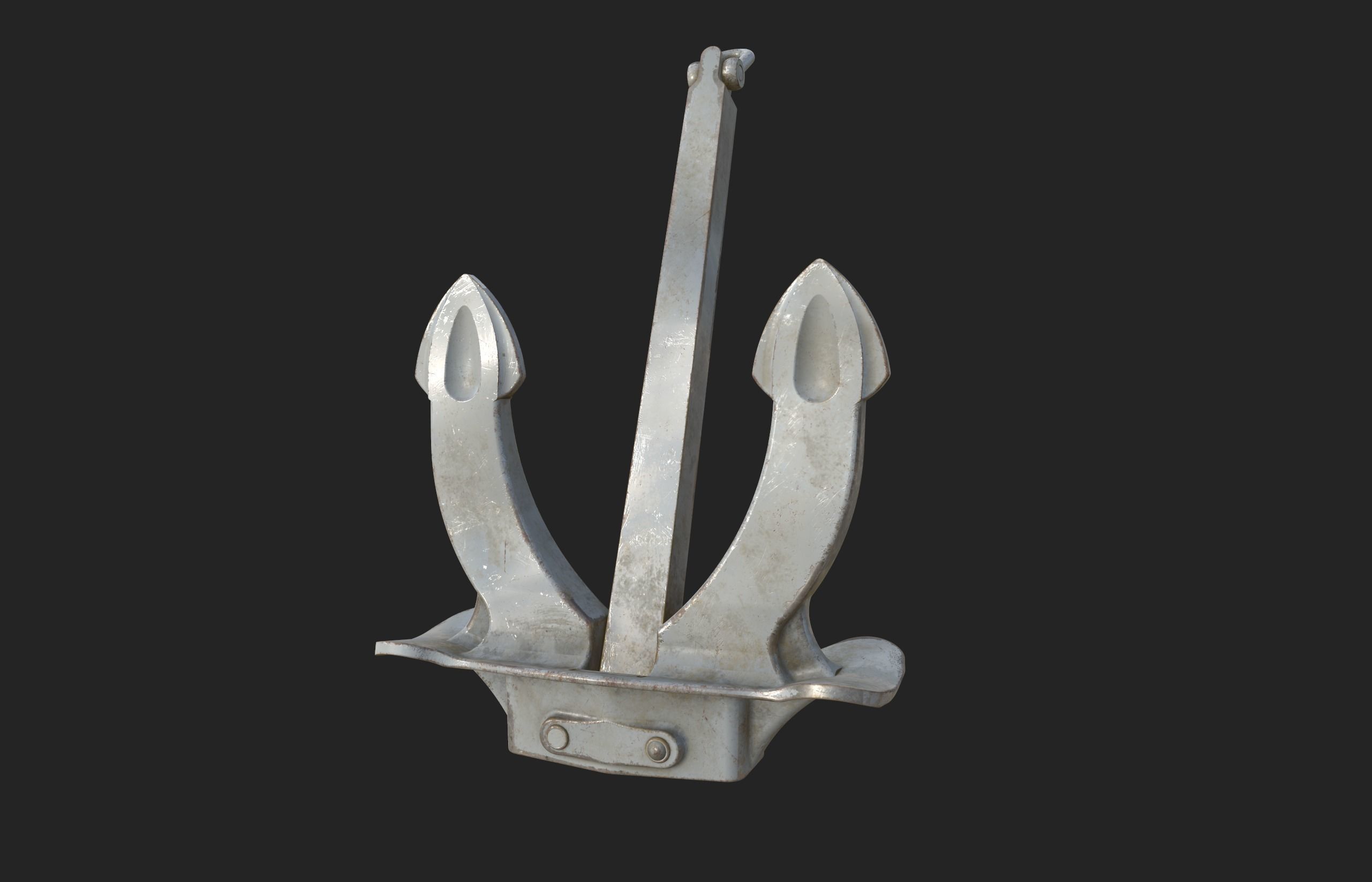 PBR 3D Model Props - Old Ship Anchor 3D model_14