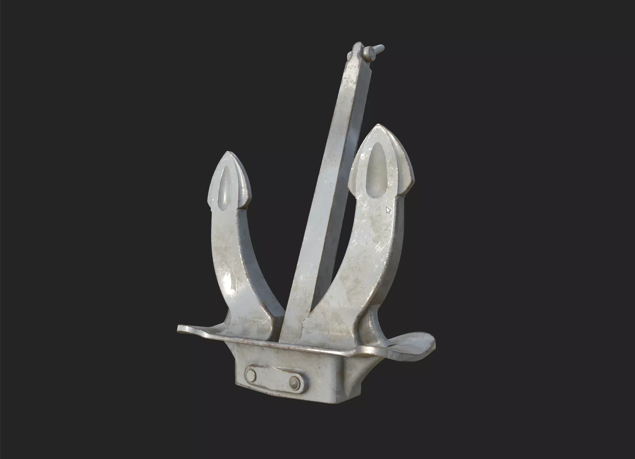 PBR 3D Model Props - Old Ship Anchor 3D model_0