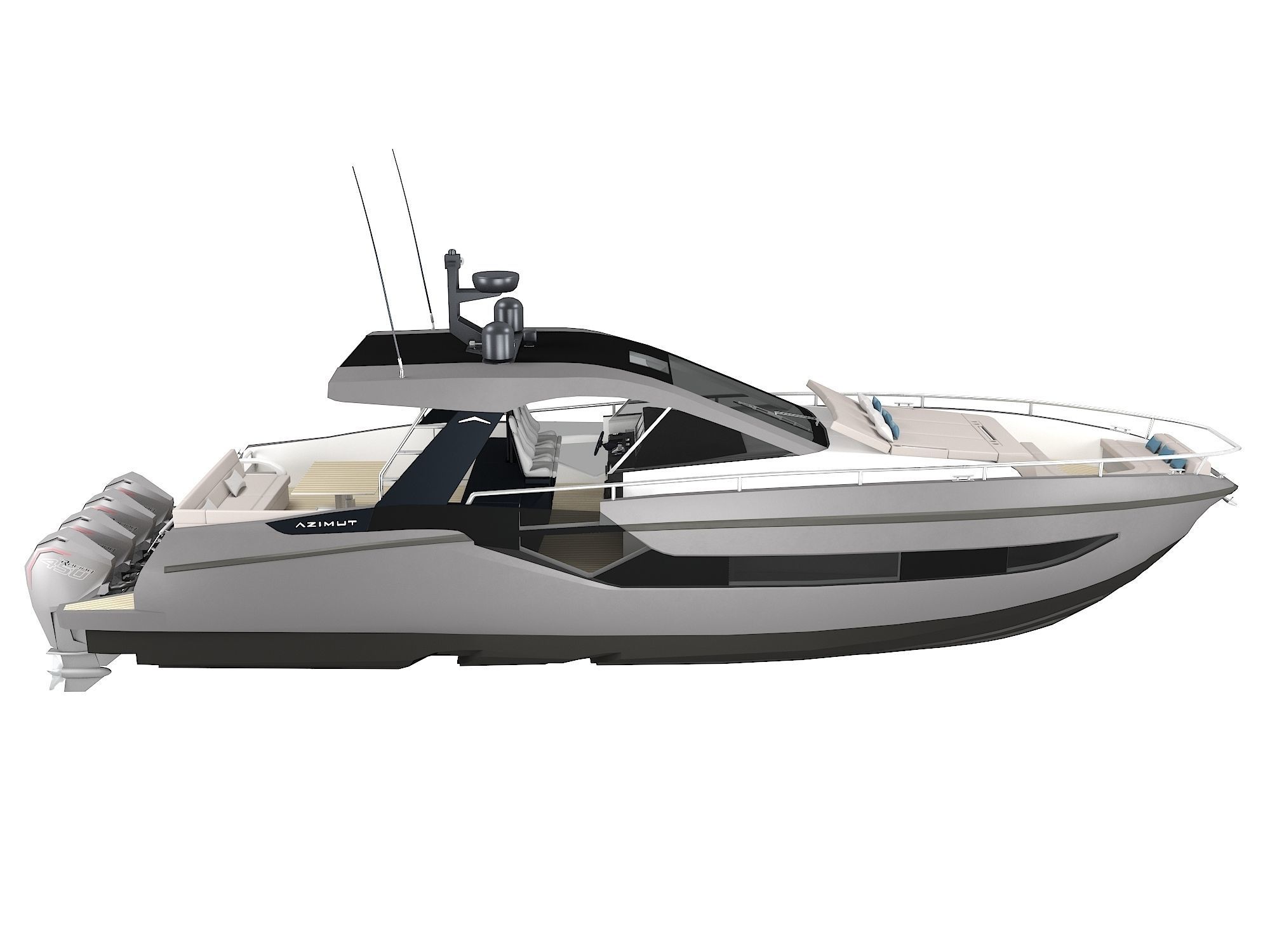 Motor Yacht Azimut Verve 47 3D model_2