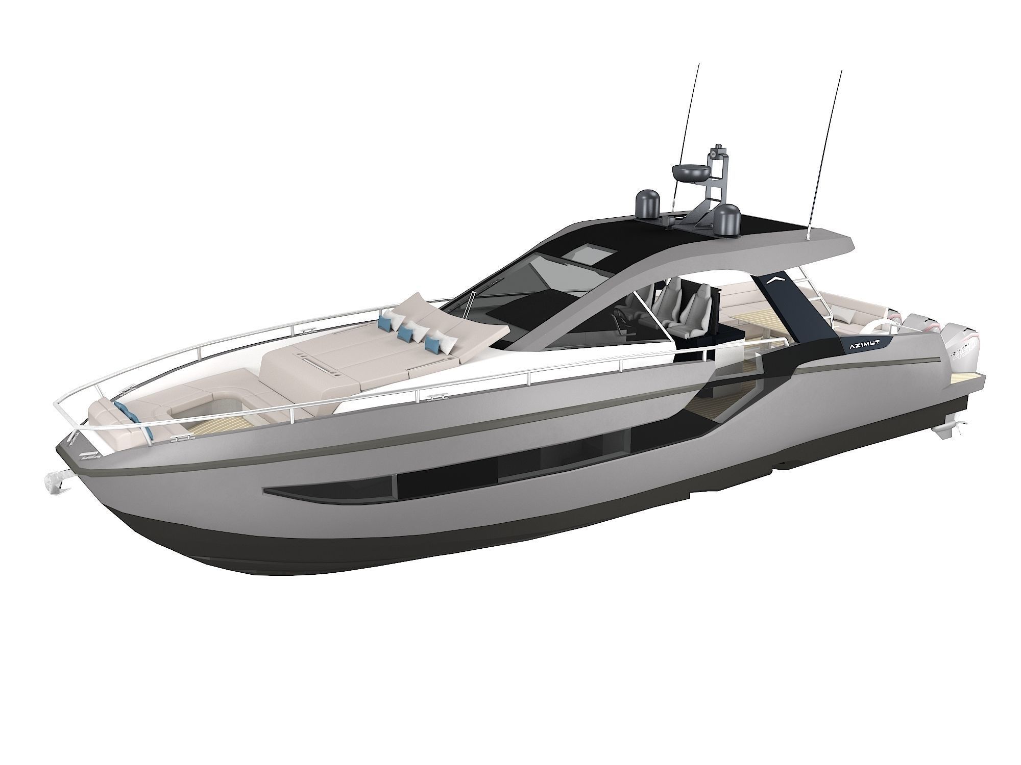 Motor Yacht Azimut Verve 47 3D model_4