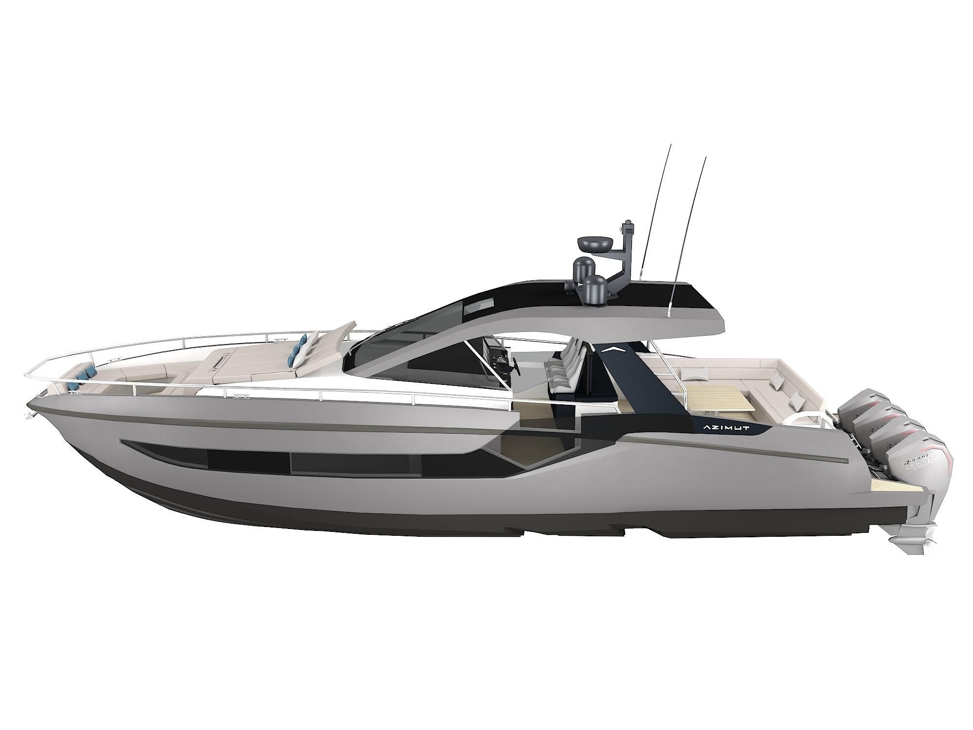 Motor Yacht Azimut Verve 47 3D model_3